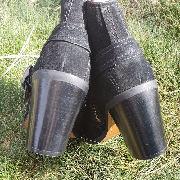 Coach Black Suede Moto Booties - Picture 6 of 8